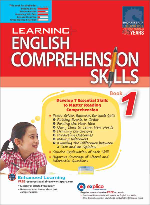 Learning+ English Comprehension Skills Book 1